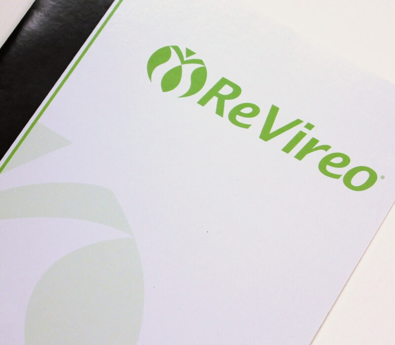 revireo folder graphic design print green