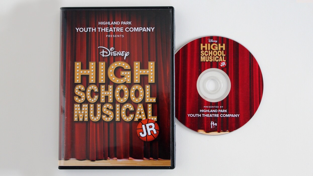 high school musical dvd print case play graphic design