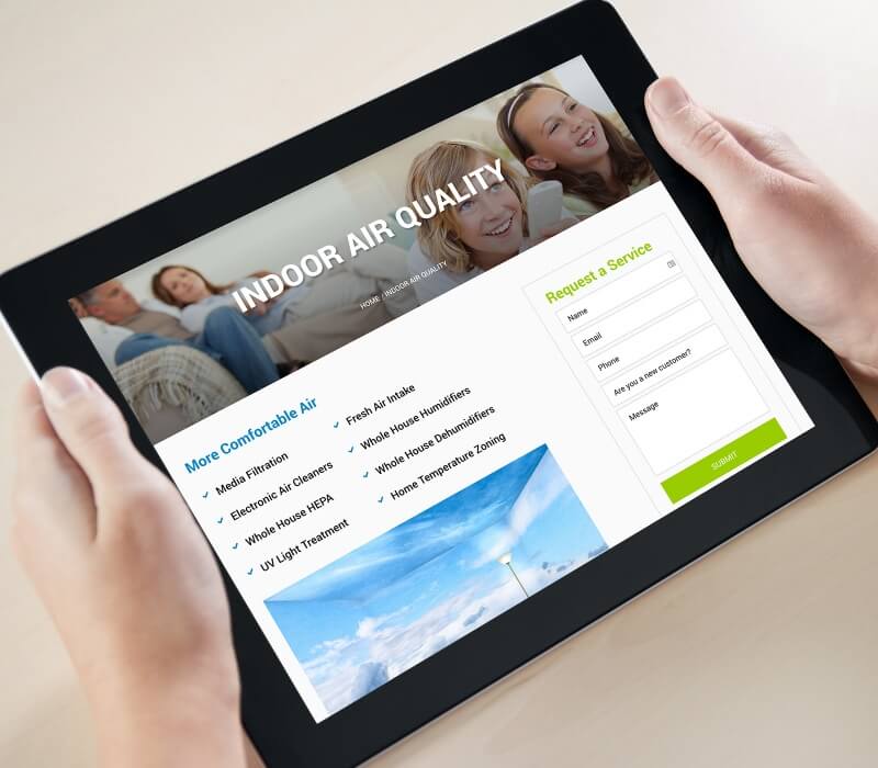 smartair cooling website mobile friendly responsive ac heating hvac