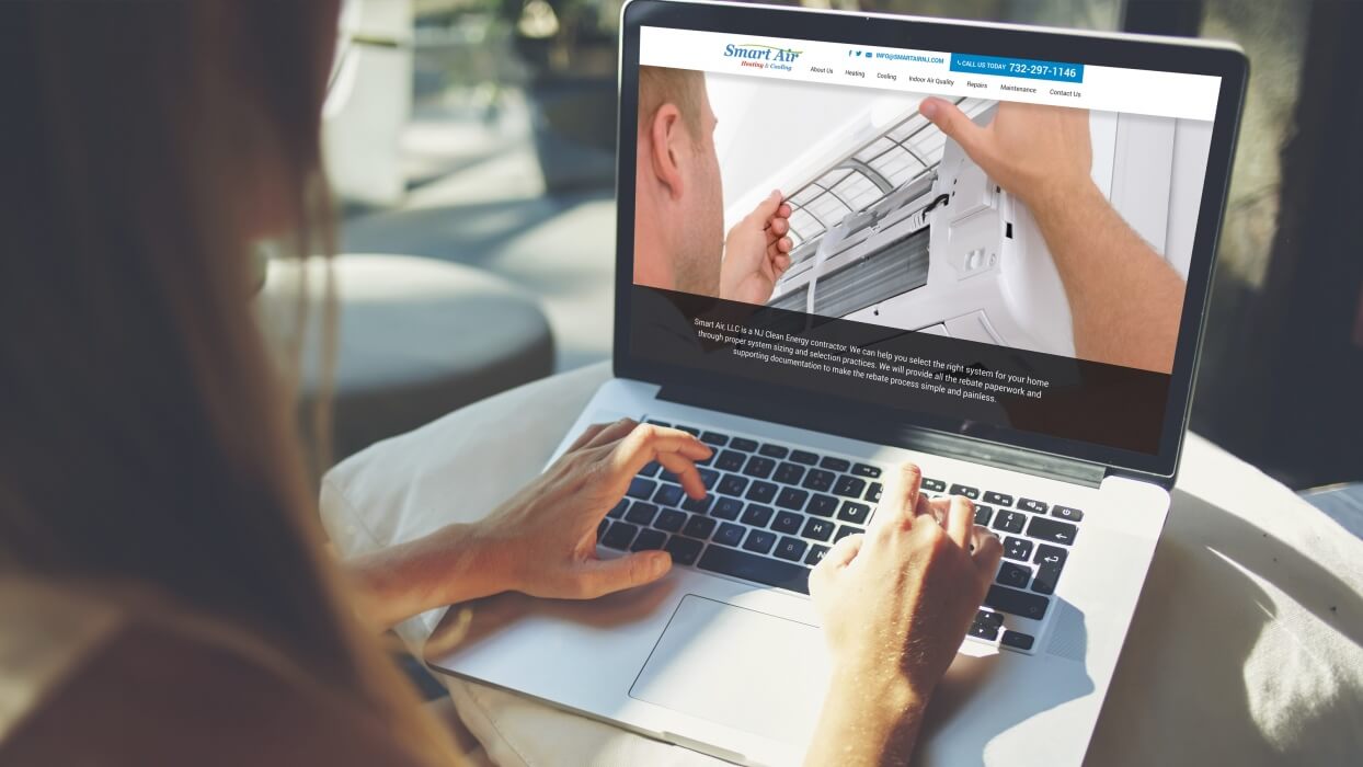smartair cooling website mobile friendly responsive ac heating hvac