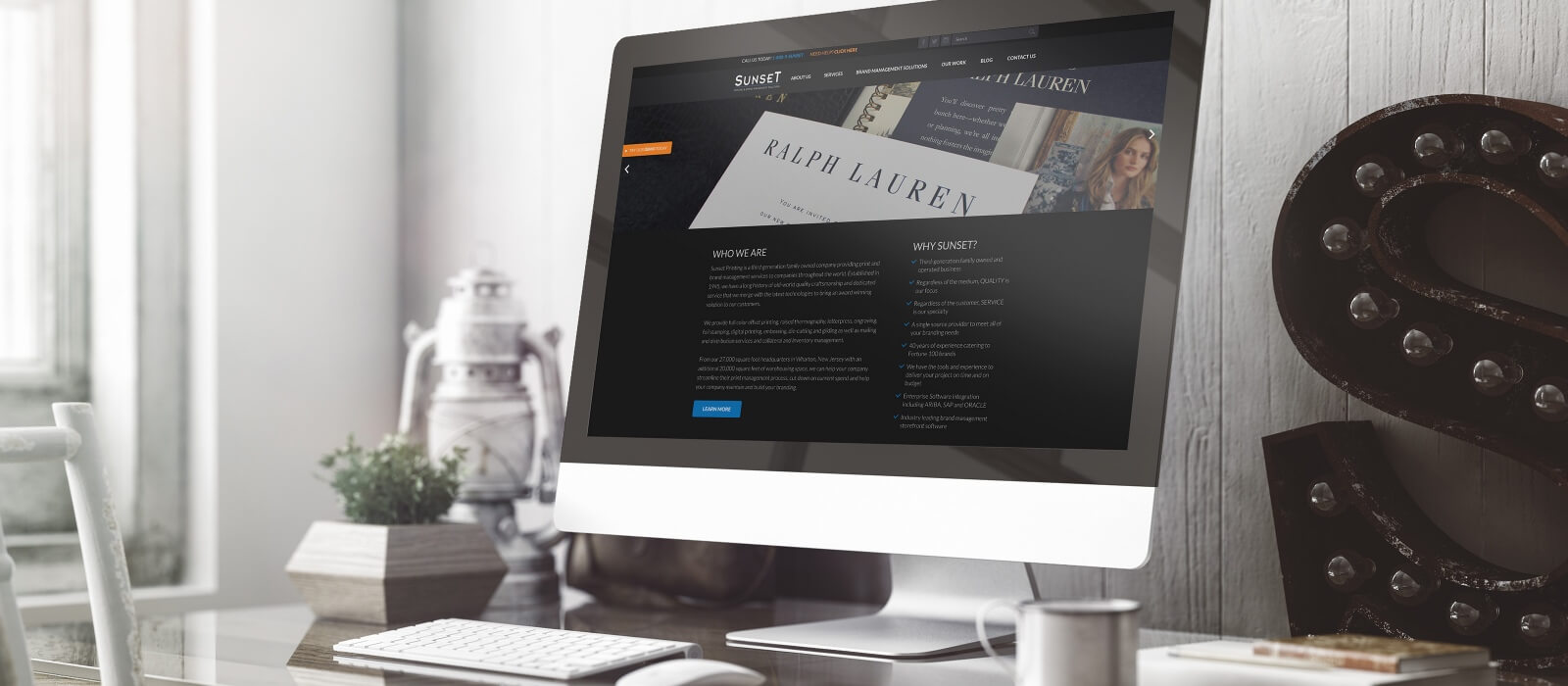 sunset printing website responsive mobile friendly printer