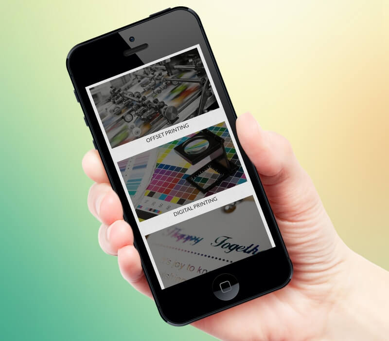 sunset printing website responsive mobile friendly printer