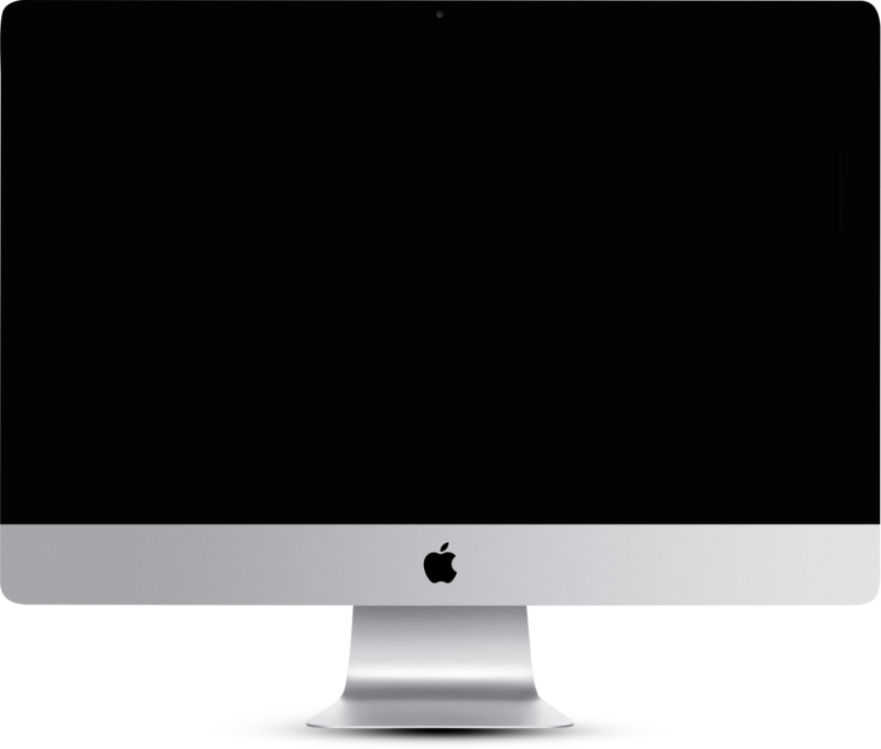 iMac with black screen. Background for video.