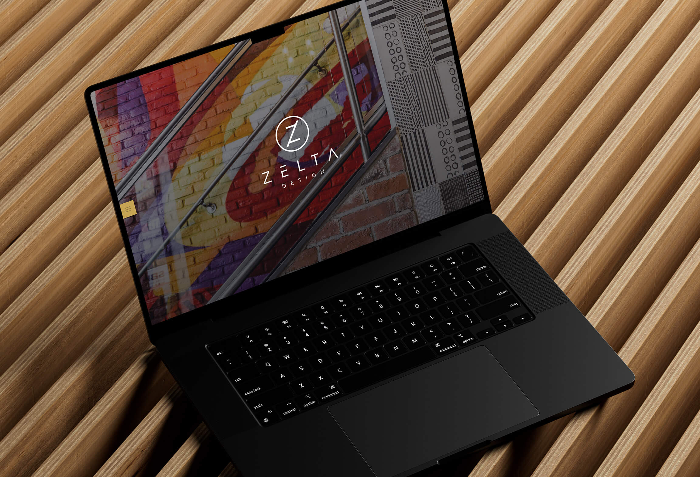 Zelta website displayed on a laptop