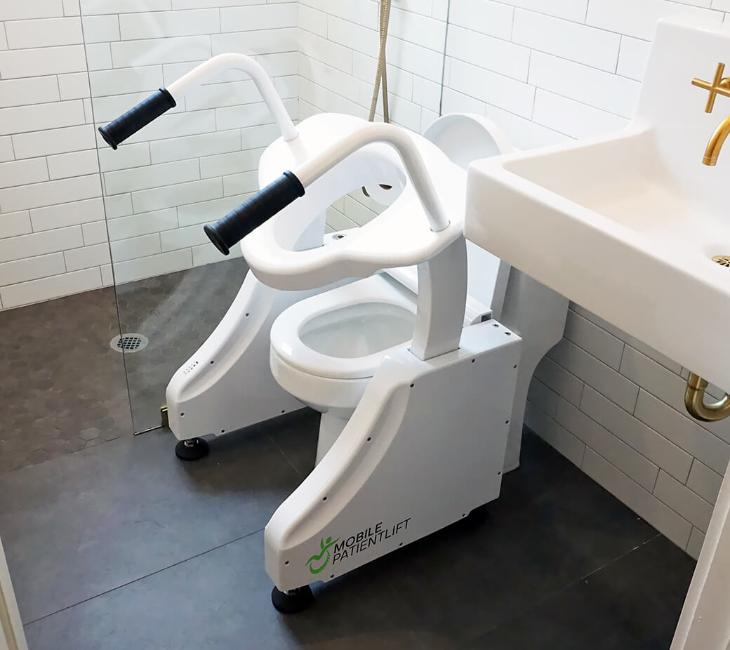 Mobile PatientLift toilet assistance product